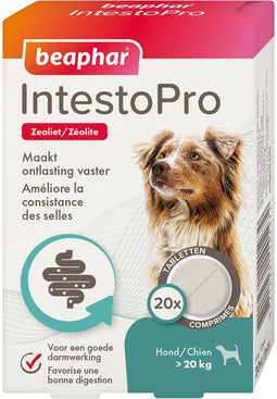 Beaphar Intestopro Hond > 20kg - Spijsverteringmiddel - 20 tab Tot 20 Kg
