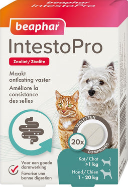 Beaphar Intestopro Kat - Hond - Spijsverteringmiddel - tot 20 kg 20 tab