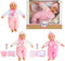 Beau Baby Babypop met Fles en Slabber, 40cm