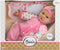 Beau Baby Babypop met Fles en Slabber, 40cm