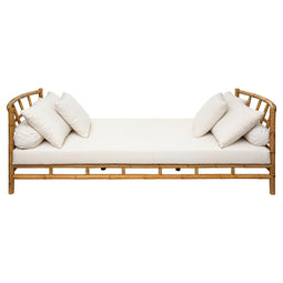 BEAU Belise rotan/mahonie ligbank - 3-zits - L230xD90xH77cm