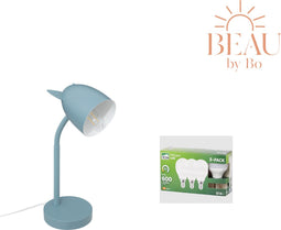 BEAU by Bo Bureaulamp Blauwe oortjes met LED lampen E14