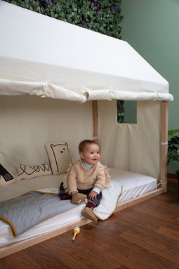 BEAU by Bo Childhome Tentbed - Frame + cover + lattenbodem - Naturel/Wit