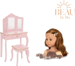 BEAU by Bo Kaptafel en Poppenbuste met haaraccessoires