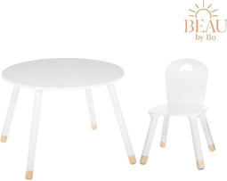 BEAU by Bo Kindertafel en Kinderstoel Wit