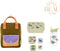 BEAU by Bo Sticky Lemon rugzak small + A Little Lovely Company back to school set Dinosaurussen