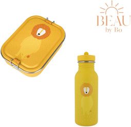 BEAU by Bo Trixie Back to School set - Lunchbox/Drinkfles 500ml - Mr. Lion