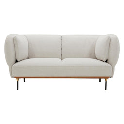 BEAU Daphne fluwelen zitbank - 2-zits - L172xD97xH80cm - Parelgrijs