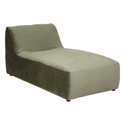 BEAU Nina velvet chaise longue - Modulair systeem - L87xD154xH69cm - Groen