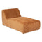 BEAU Nina velvet chaise longue - Modulair systeem - L87xD154xH69cm - Roest