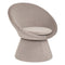 BEAU Sarah velvet fauteuil - L76xD63xH75cm - Grijs