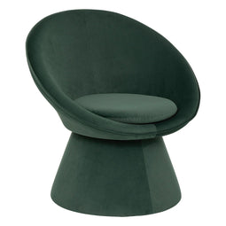 BEAU Sarah velvet fauteuil - L76xD63xH75cm - Groen