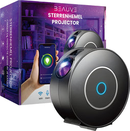 Beauve Sterrenhemel Sterren Projector Lamp voor Kinderen & Volwassenen - Galaxy Nachtlampje - Star Projectorlamp - Sterrenprojector Verlichting - Zwart