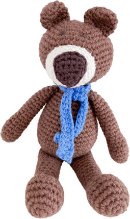 Bebemoss Atty de Beer Mini - Knuffeldier - Knuffels - Handgemaakt Speelgoed - Biologisch Katoen - Babygift - Teddybeer - Bruin