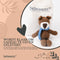 Bebemoss Atty de Beer Mini - Knuffeldier - Knuffels - Handgemaakt Speelgoed - Biologisch Katoen - Babygift - Teddybeer - Bruin