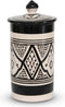 Safaary - Marokkaanse Voorraadpot Zwart Nakhil Ø 11 x 24cm