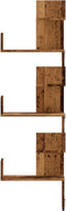 vidaXL - Hoekwandschap - 45x45x147 - cm - bewerkt - hout - out - houtkleurig