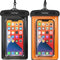 Earkings Drybag - Waterdichte telefoonhoesjes - Onderwater hoesje voor alle telefoons - Zwart & Oranje (2 stuks)