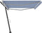 vidaXL - Luifel - vrijstaand - handmatig - uittrekbaar - 500x300 - cm - blauw - en - wit