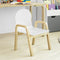 SoBuy KMB24-Wx2 - Kinderstoel Set van 2 - Verstelbare zithoogte 23-35 cm - Wit (2 stuks)