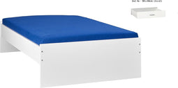 Bed met opbergruimte - 160x200 - Wit - Inclusief witte lades -