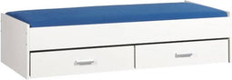 Bed met opbergruimte - 90x200 - Wit - Inclusief witte lades -