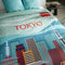 Beddengoedset - TODAY - JAVA - 2 personen - 240 x 220 cm - Katoen - Tokyo print - Blauw