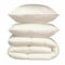 Beddengoedset van microvezel - 1 dekbed 240x260 cm + 2 kussens 60x60 cm wit