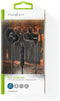 Bedrade Koptelefoon - 3,5 mm - Kabellengte: 1.20 m - Ingebouwde microfoon - Volumebediening - Ear Wings - Zwart