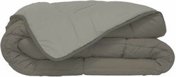Bedrukt Dekbed Hoesloos Wasbaar Zonder Overtrek Lits Jumeaux - Taupe & Linnen 240x220cm - Taupe bruin - Creme beige