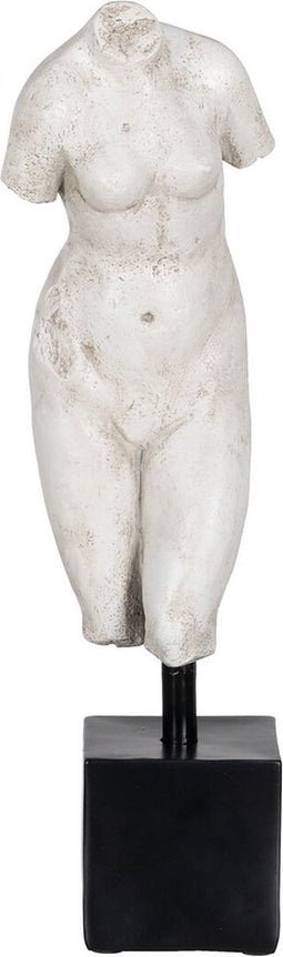 Beeld Buste Wit Zwart 14 x 11 x 43 cm