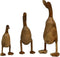 Beeld eend - Set van 3 - naturel - Bamboe/teak