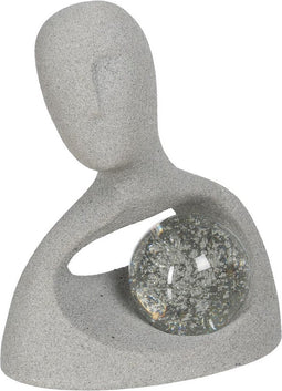 Beeld Grijs Mannen 24,8 x 13,7 x 30,2 cm