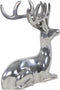 Beeld Hert 18x13x23 cm liggend zilver