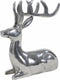 Beeld Hert 18x13x23 cm liggend zilver