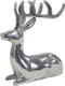 Beeld Hert 18x13x23 cm liggend zilver