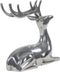 Beeld Hert 25x10x25 cm liggend zilver