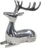 Beeld Hert 25x10x25 cm liggend zilver