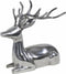 Beeld hert 30x18x 30 cm liggend zilver
