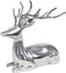 Beeld hert 30x18x 30 cm liggend zilver
