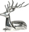 Beeld hert 30x18x 30 cm liggend zilver