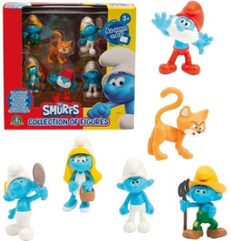 Beeldjes - GIOCHI PREZIOSI - De Smurfen - Doos met 6 beeldjes van 5 cm waarvan 1 exclusieve Gargamel - Vanaf 3 jaar - PUF14