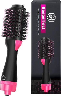 Beeperfect 3-in-1 Hairdryer & Volumizer - Föhnborstel Rond - Magic brush - One Step Ionen Droger - Multistyler voor Kort/Lang/Stijl/Krullen- 1000W