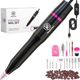 Beeperfect® Elektrische Nagelvijl Prime Edition - Nagelfrees - Nagelvijl - Manicure en Pedicure set - 12 Bitjes en 60 Schuurrolletjes - 5 Extra Accessoires - 20.000RPM