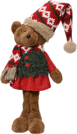 Beer polyester l17b10h35 cm bruin