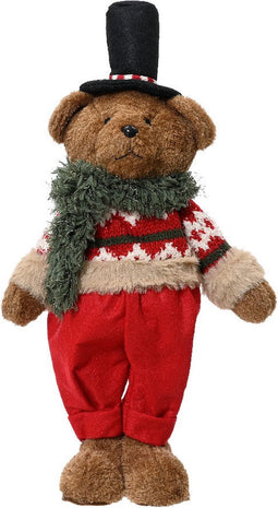 Beer polyester l18b10h37 cm bruin