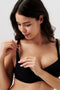 Noppies Cotton Melange - Voedingsbh - Omklapbare cups - Black - Maat E85