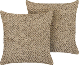 BEGONIA - Sierkussen set van 2 - Natuurlijk - 45 x 45 cm - Jute