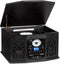 NR-620 stereo-systeem platenspeler MP3-opname zwart Houten behuizing