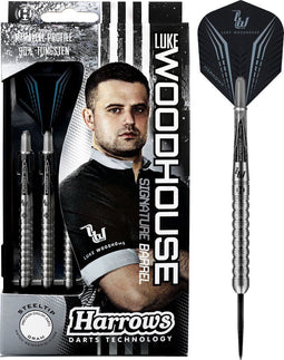 Harrows Luke Woodhouse - Steeltip dartpijl - 90% Tungsten 21 g - Zilver (3 stuks)